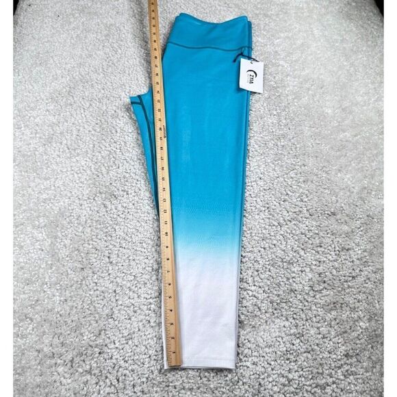 Zyia Teal Venom Metallic Ombre Light N Tight Hi Rise Legging - Picture 11 of 13